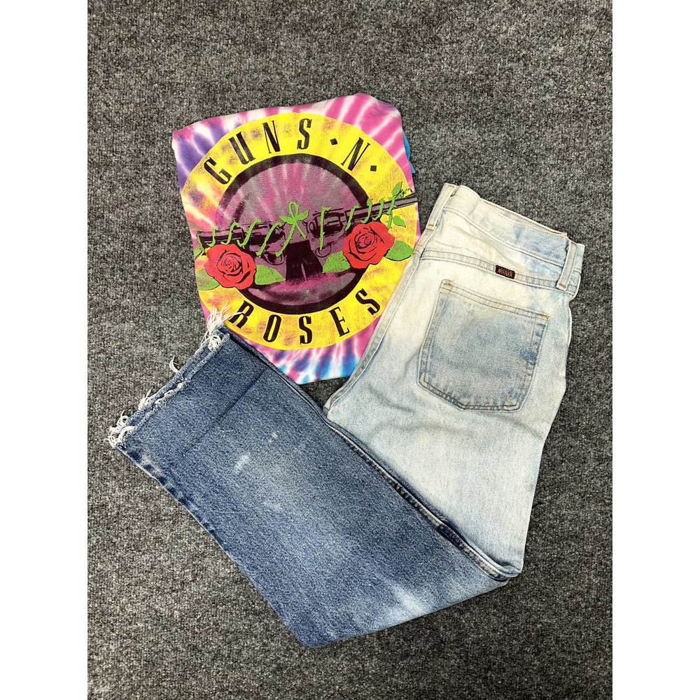 Rustler Jeans straight leg bleached 100% cotton Mens size 30x30